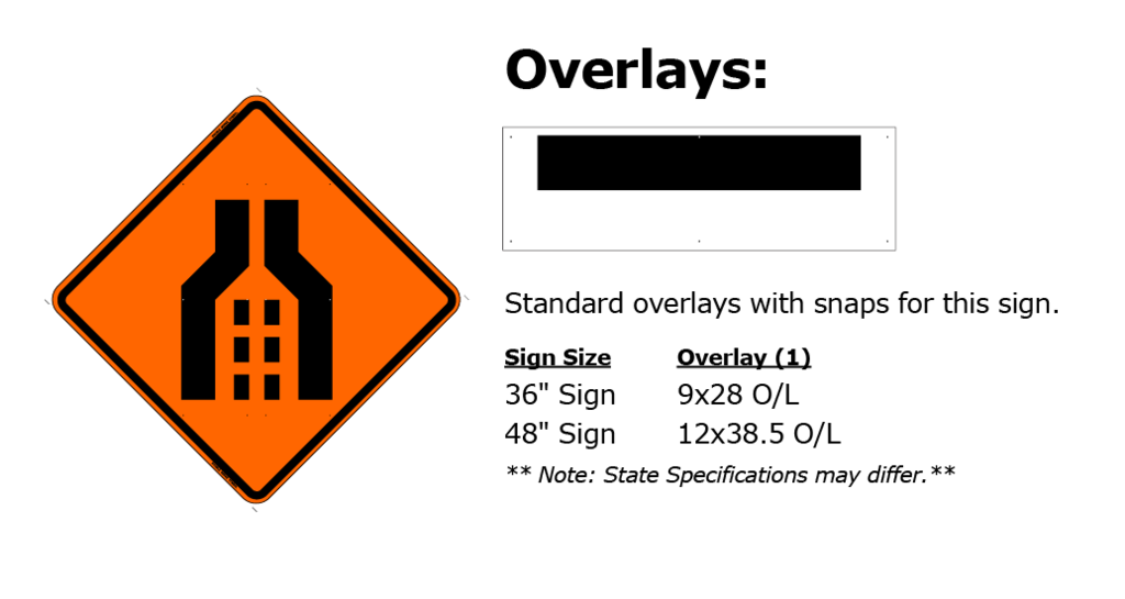 Double Merge (Symbol) Work Zone Warning Sign | Bone Safety Signs | DISCO