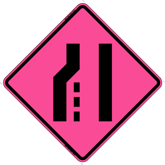 Merge Right (Symbol) W4-2 Work Zone Warning Sign | Bone
