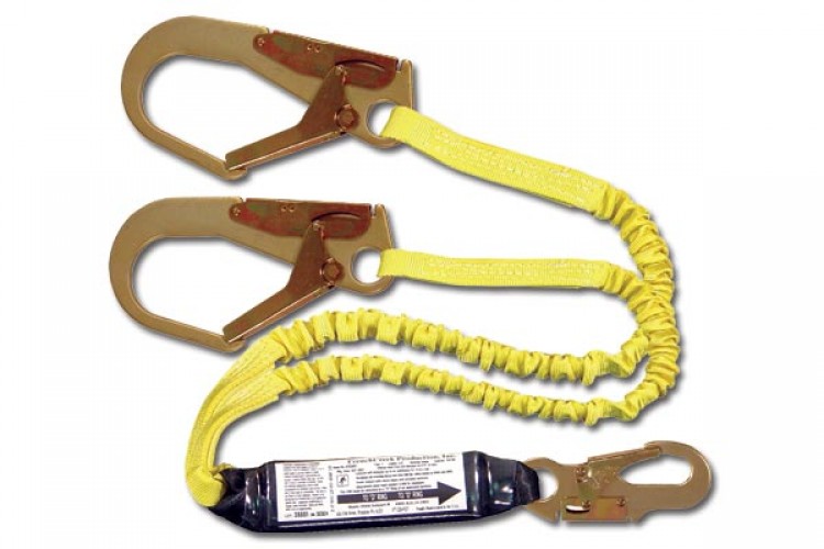 Shock Absorbing Lanyards - Dual Leg Elastic Pack-Style (100% Tie-Off) 444AS