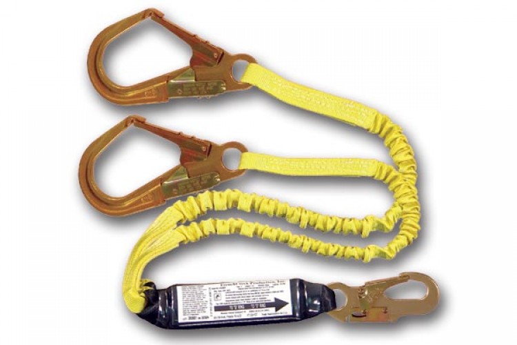 Shock Absorbing Lanyards - Dual Leg Elastic Pack-Style (100% Tie-Off) 447AS