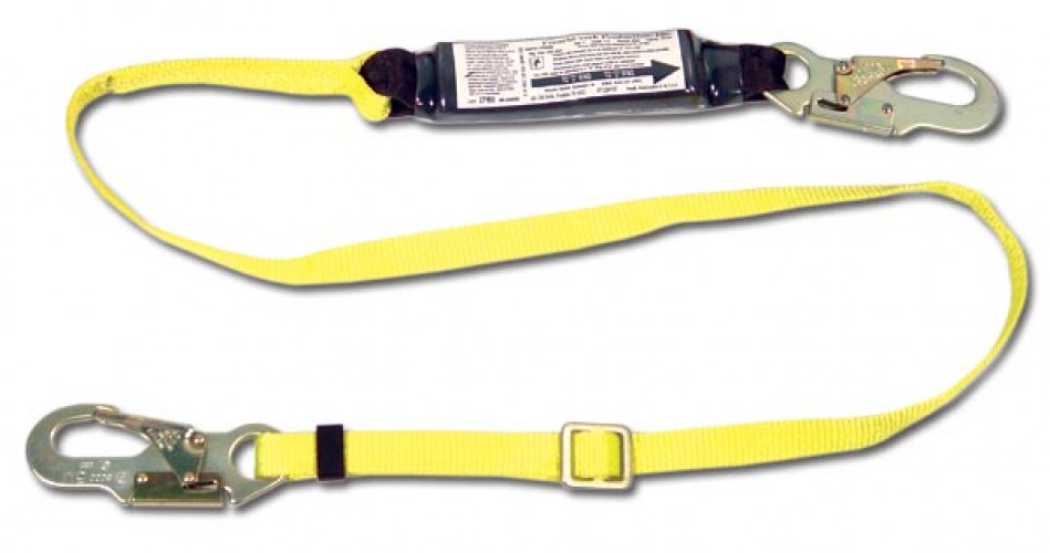 Shock Absorbing Lanyards - Adjustable Web Pack-Style 450AB