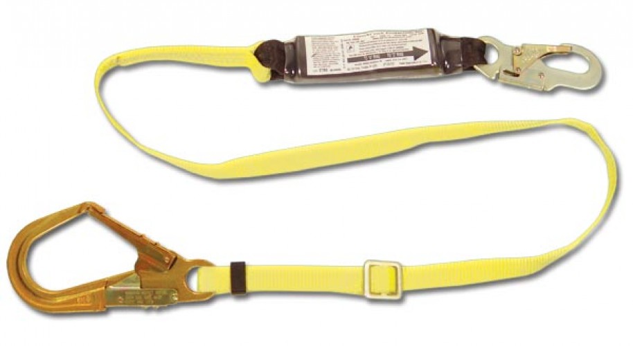 Shock Absorbing Lanyards - Adjustable Web Pack-Style 457AB