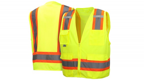 RVZ2410 Hi-Vis Lime Safety Vest